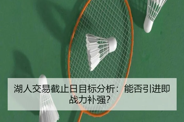 湖人交易截止日目标分析：能否引进即战力补强？